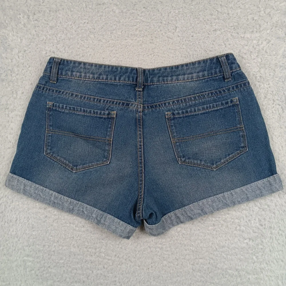 Lincoln Outfitters Shorts Denim Women 14 Blue Cuffed Mid Rise RN57116